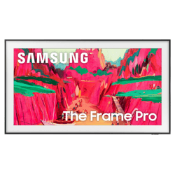 Samsung The Frame Pro TV with vibrant artwork display, resembling a framed painting.