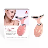 7-in-1 LED Light Therapy Beauty Device by Pursonic for face and neck sculpting, featuring an anti-wrinkle facial massager.
