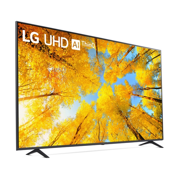 LG 70\“ 4K Smart TV with UHD resolution and AI ThinQ technology, featuring a slim design with narrow bezels and support for vibrant visuals.