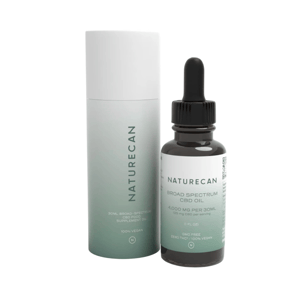 Naturecan Broad Spectrum CBD Oil, 4000mg per 30ml, is GMO-free and 100% vegan.