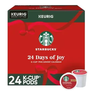 Keurig Starbucks 24 Days of Joy Advent Calendar includes 24 K-Cup pods.