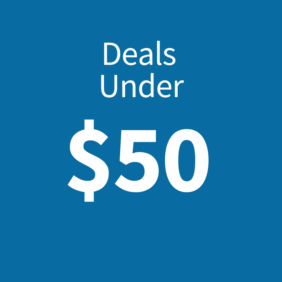 Sale items available for under 50 dollars.