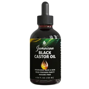 Jamaican Black Castor Oil by Pursonic, 4.04 fl oz (120 ml), nourishes hair and skin, cold-pressed purity, hexane-free.