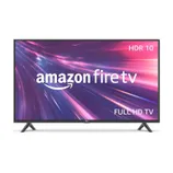 Flat-screen Full HD Amazon Fire TV with HDR 10 compatibility.