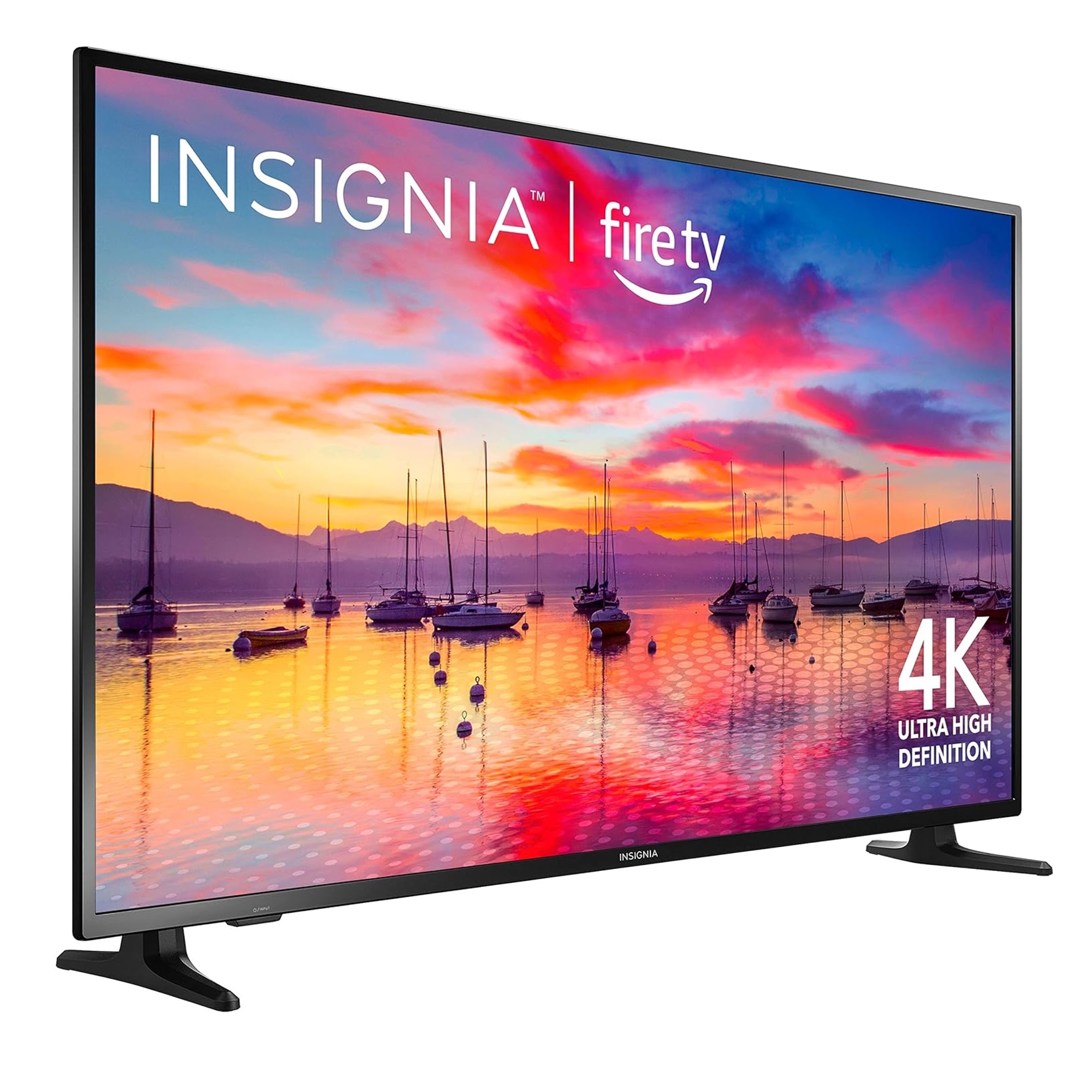 Insignia brand 4K Ultra High Definition television with integrated Fire TV functionality.