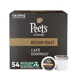 Peet's Coffee Café Domingo Medium Roast, 54 recyclable Keurig K-Cup pods.