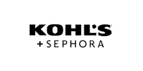 black text displaying the kohl's and sephora logos on a white background
