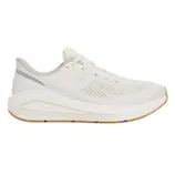 A white athletic sneaker with a mesh upper and a cushioned sole featuring \“HOVR\“ branding, and gum-colored outsole.