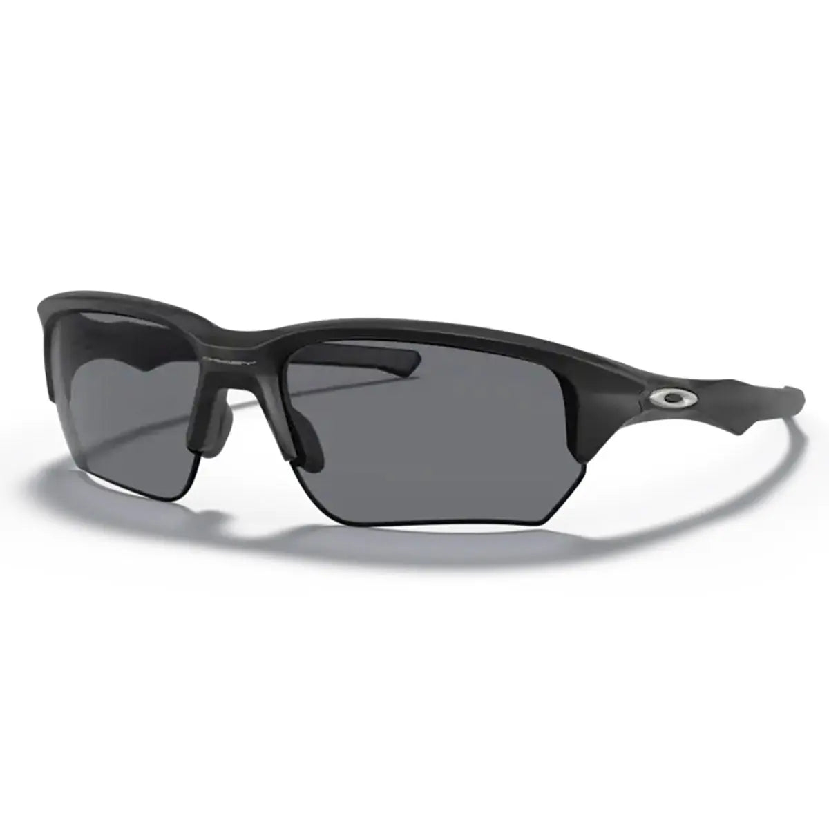 These are Oakley Flak Beta sunglasses with a matte black frame and dark rectangular lenses, featuring a sporty wrap-around design.