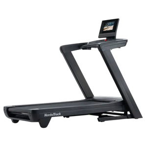 A NordicTrack treadmill featuring a sleek design with an integrated screen for interactive workouts.