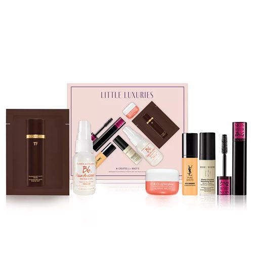 a collection of high-end cosmetic samples