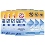 Arm & Hammer Power Sheets Laundry Detergent, \“Fresh Breeze\“ scent, for up to 70 loads, features eco-friendly sheets suitable for all machine types.