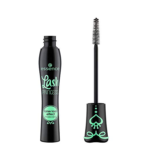 Essence Lash Princess False Lash Effect Mascara with a conic fiber brush designed to create dramatic volume and a false lash look.