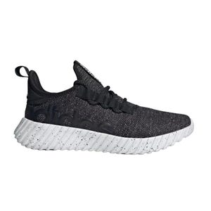 Adidas Men's Kaptir 3.0 Shoes feature a sleek black mesh upper with a large logo, lace-up design, and a chunky white speckled sole for added grip and style. Suitable for casual wear.