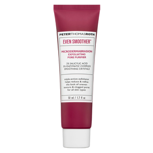 Peter Thomas Roth Even Smoother Microdermabrasion Exfoliating Pore Purifier, containing 2% salicylic acid, 5% enzymatic complex, and smoothing crystals. Suitable for all skin types, 50 ml (1.7 fl oz).