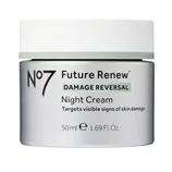 No7 Future Renew Damage Reversal Night Cream, 50 ml (1.69 Fl. Oz.), targets visible signs of skin damage.