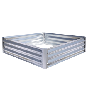 Arrow GrowIT Raised Bed Garden is a sturdy, square metal frame designed for gardening. It is lightweight and features corrugated panels for strength and durability, ideal for creating an elevated planting area.