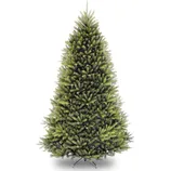 Artificial Christmas tree with dense, realistic green branches and a sturdy metal stand.