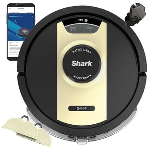 Shark Robot 2-in-1 vacuum and mop with Wi-Fi connectivity features Matrix Clean technology and includes a docking station and mop pads.