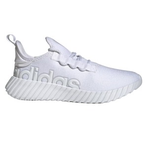 Adidas Kaptir 3.0 Shoes are white athletic sneakers with a chunky ribbed sole and large branding on the side. They feature a mesh upper for breathability and a pull tab at the heel for easy wear.