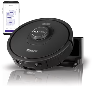 Shark Matrix robot vacuum with app connectivity for mapping and cleaning control.