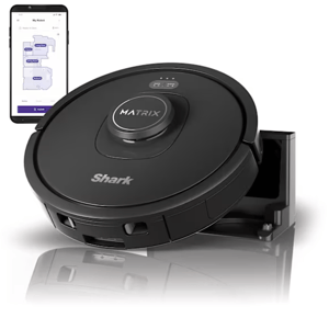 Shark Matrix robot vacuum with app connectivity for mapping and cleaning control.