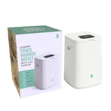 Luxury towel warmer bucket with LED display, featuring 23-liter capacity and detachable base.