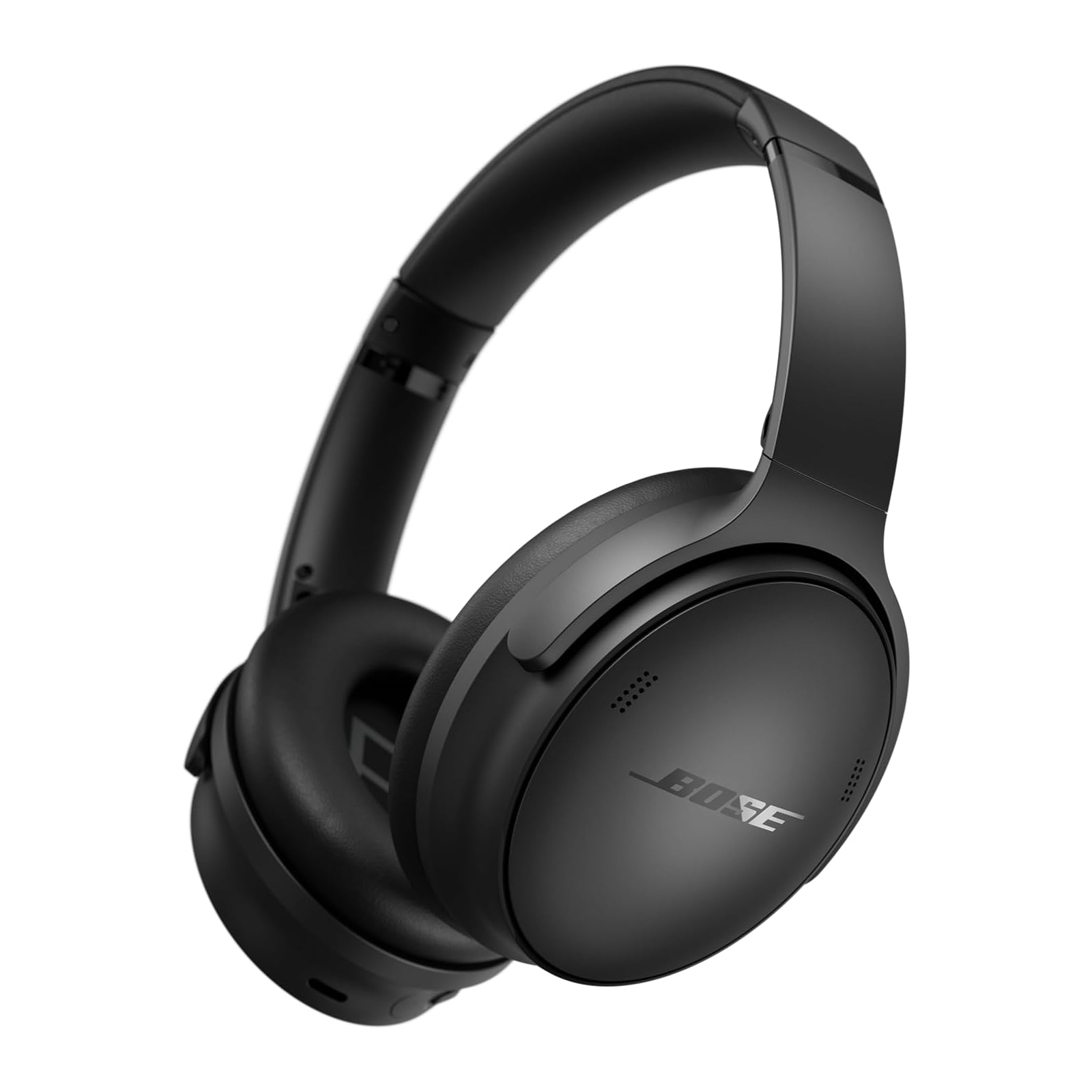 Bose over-ear headphones in black, featuring a sleek design and cushioned ear cups.