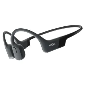 Bone conduction headphones from Shokz, featuring a sleek and lightweight design for open-ear listening.