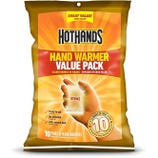 HotHands Hand Warmer Value Pack includes 10 pairs of hand warmers, offering up to 10 hours of safe, natural heat. These are ready to use and air activated.