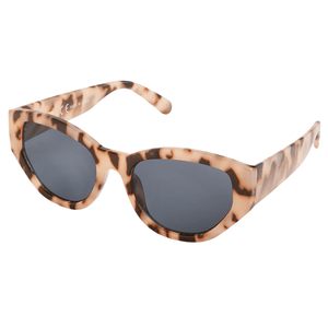Tortoise shell-patterned sunglasses with dark lenses and thick frames.
