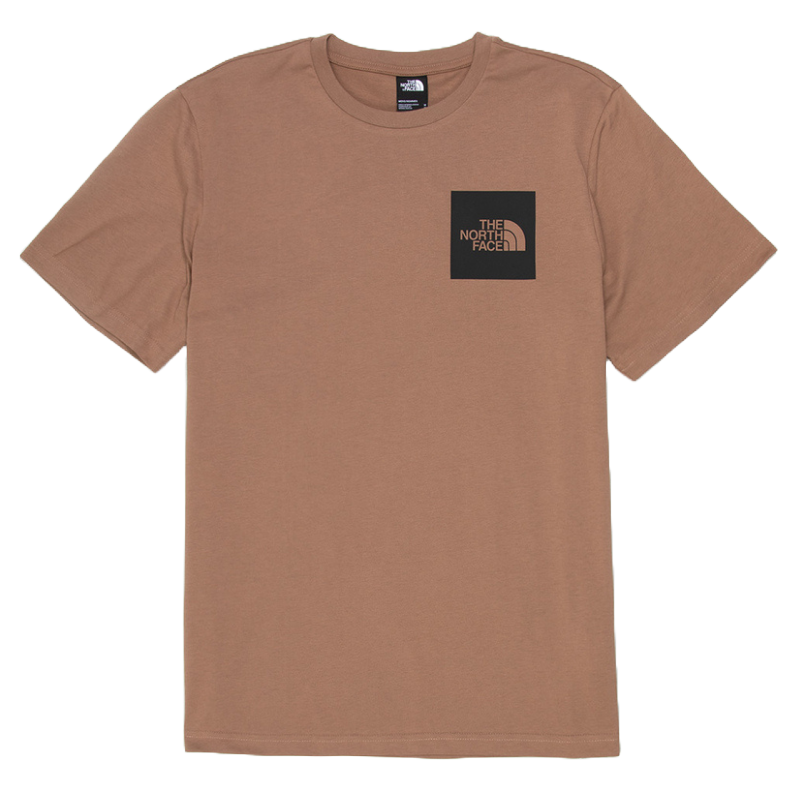Brown T-shirt featuring The North Face logo on the chest.