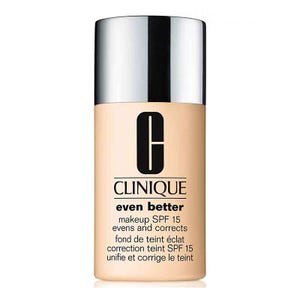 Clinique Even Better makeup with SPF 15, designed to even and correct skin tone.