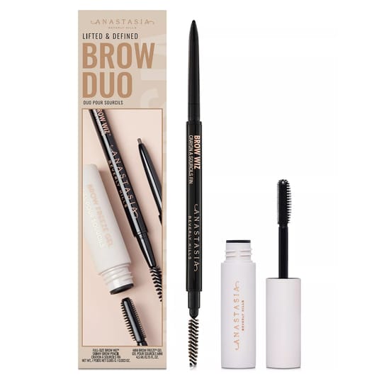 Anastasia Beverly Hills Brow Duo includes a Brow Wiz pencil and a mini Brow Freeze Gel, designed for brow shaping and definition.