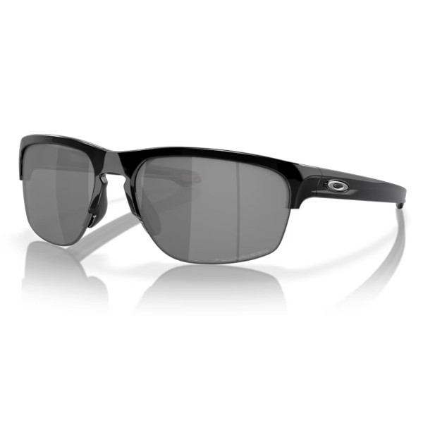 Semi-rimless sunglasses with black frames and dark lenses, featuring a small logo on the side.