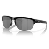 Semi-rimless sunglasses with black frames and dark lenses, featuring a small logo on the side.