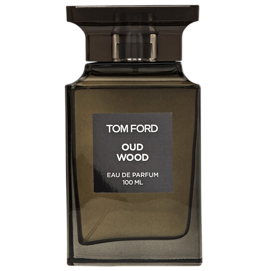 Tom Ford Oud Wood Eau de Parfum, 100 ml bottle, renowned for its sophisticated and exotic scent profile.