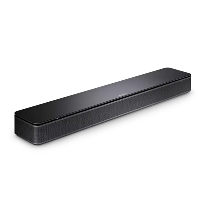 Bose Solo Series II Soundbar is a sleek, compact soundbar with a black finish, designed to enhance TV audio with clear dialogue and deeper bass. Compatible with Bluetooth for wireless music streaming.
