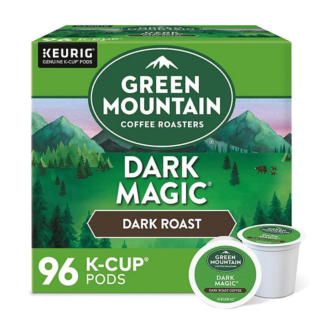 Green Mountain Coffee Roasters Dark Magic, Dark Roast, 96 K-Cup Pods for Keurig.
