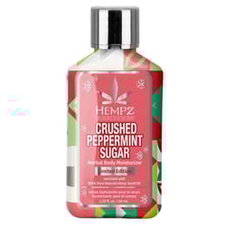 Hempz Crushed Peppermint Sugar Herbal Body Moisturizer, limited edition, enriched with 100% pure natural hemp seed oil, 2.25 fl oz (66 ml).