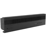 A black Sharper Image soundbar with control buttons on the front and a vented design.
