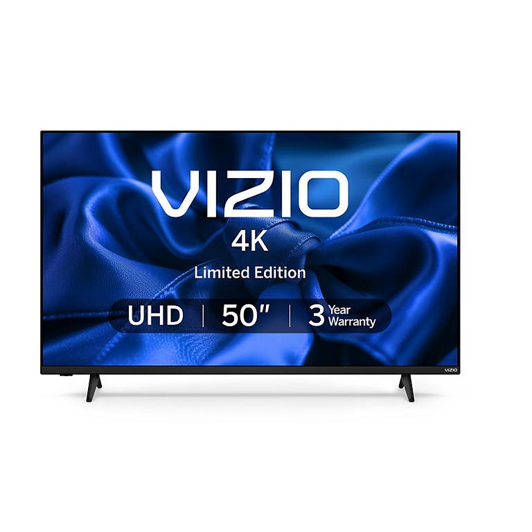 VIZIO 4K Limited Edition UHD TV, 50-inch, with a 3-year warranty.