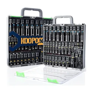 A comprehensive tool kit featuring a wide assortment of tools organized in a portable case with latches and a handle for easy transport and storage.