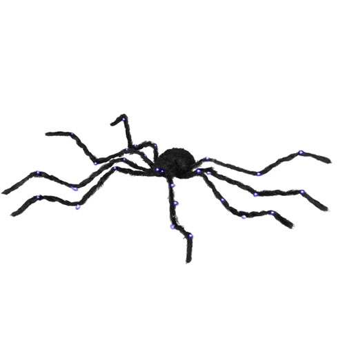 Black and purple beaded spider decoration.