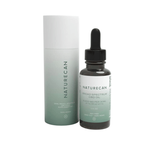 Naturecan Broad Spectrum CBD Oil, 30ml, offering 2000 mg per 30ml, 67 mg CBD per serving. The product is GMO-free, zero THC, and 100% vegan.