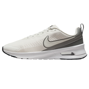 Nike Air Max Winterized Shoes feature a sleek, white design with gray accents and a visible Air unit in the heel for cushioning. The pattern on the upper hints at a weather-resistant build, ideal for colder seasons.