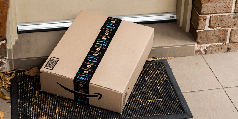 Amazon package on doorstep