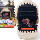 Jurassic World Bitzee digital pet toy features an interactive dinosaur display housed in a dino-themed case with a pixelated character on the screen.