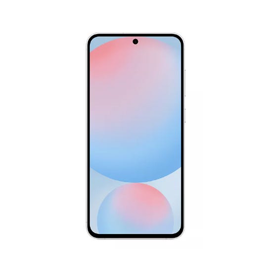 Samsung S24 FE smartphone available for free with a Verizon plan, featuring a sleek design with a central punch-hole display.