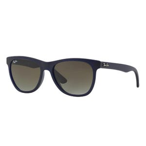 Pair of Ray-Ban sunglasses featuring a matte black frame and gradient dark lenses, with the Ray-Ban logo on the temple.